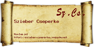 Szieber Cseperke névjegykártya
